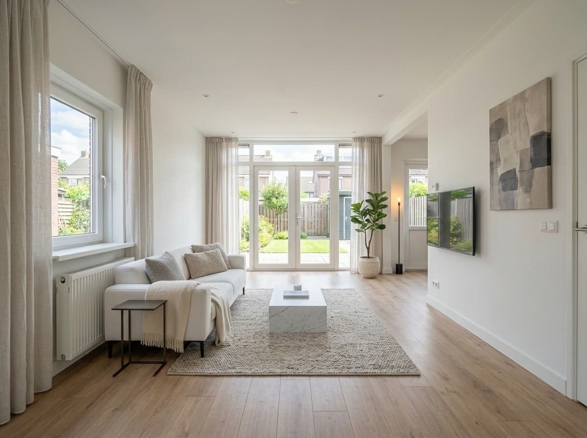 Woonkamer — Rijtjeshuis in Minimalistisch stijl