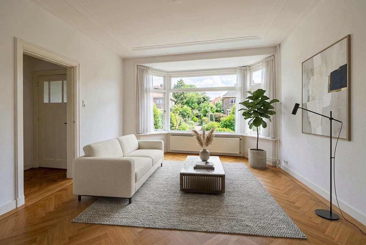 Minimalistisch interieur styling voorbeeld