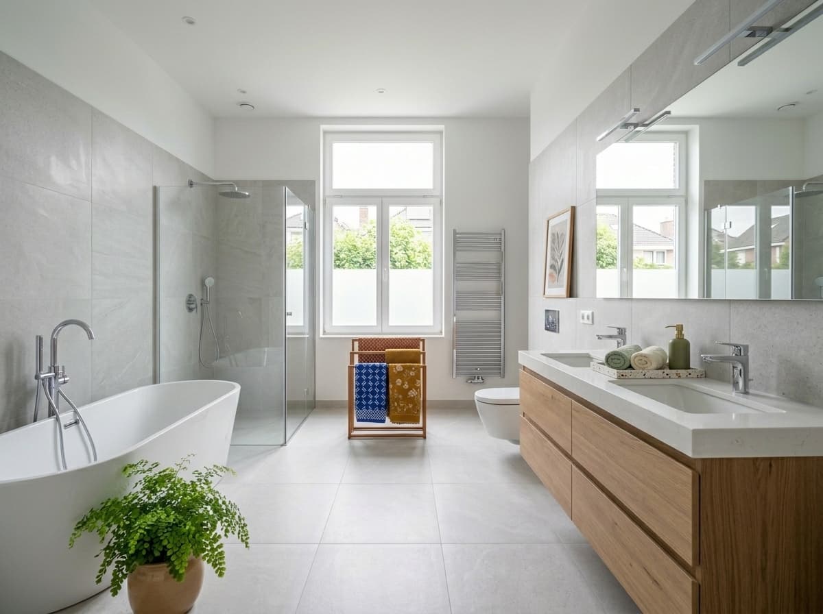 Badkamer — Vrijstaand in Modern Nederlands stijl