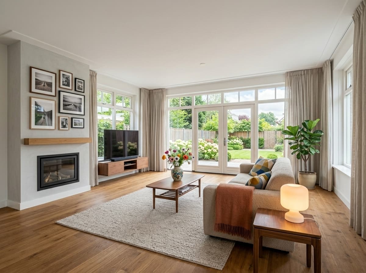 Woonkamer — Vrijstaand in Modern Nederlands stijl