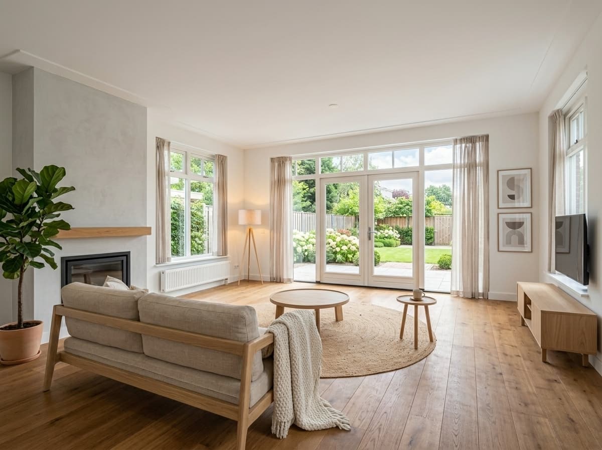 Woonkamer — Vrijstaand in Scandinavisch stijl