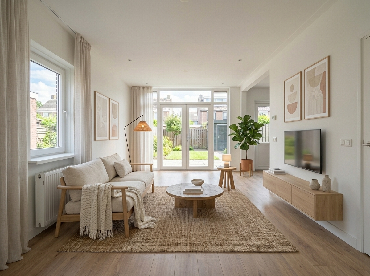 Rijtjeshuis virtual staging voorbeeld