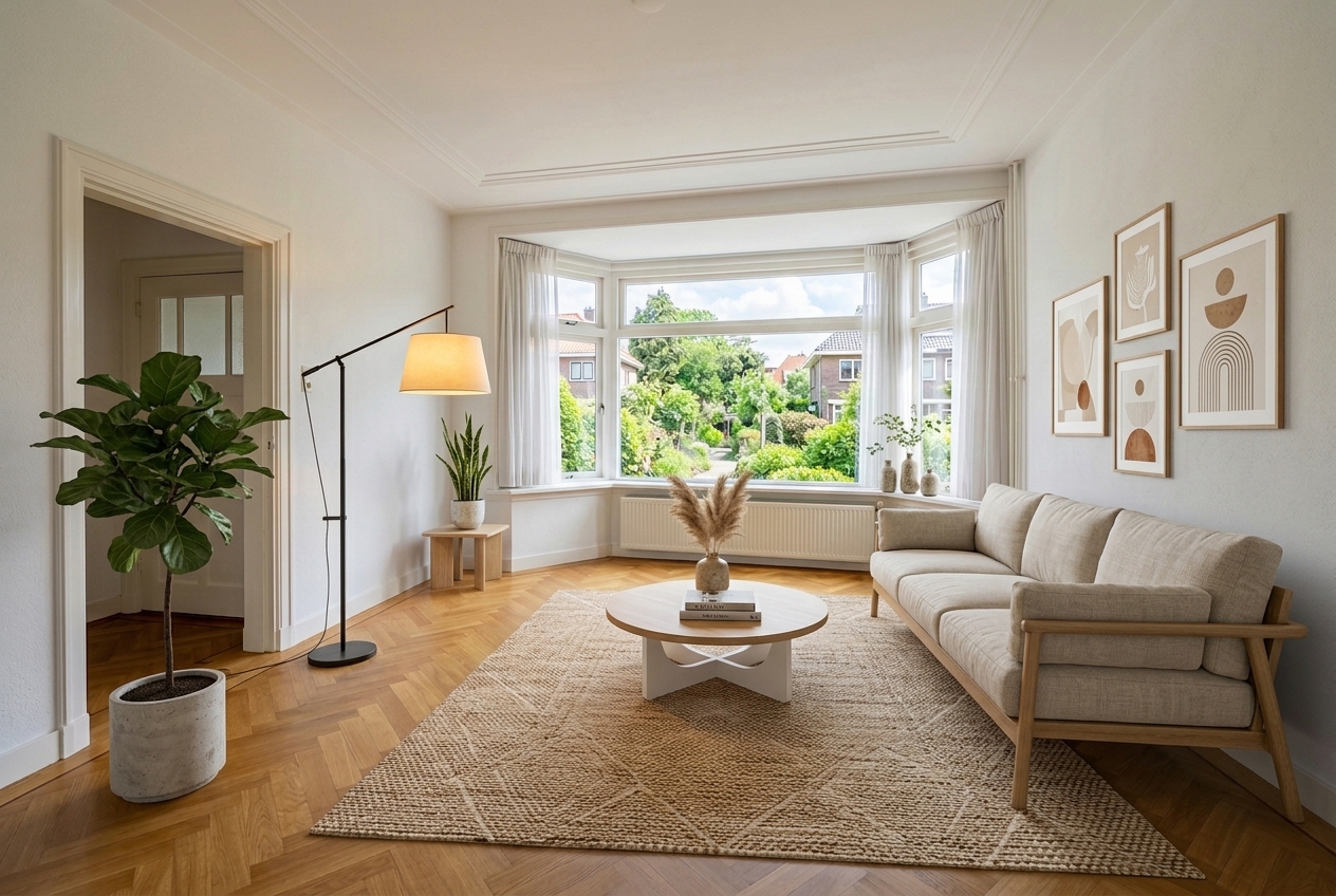 Woonkamer na styling